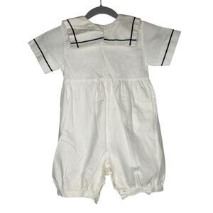 SAYLOR BABY OVERALL 100% COTTON MADE IN FRANCE SIZE 18 MONTHS WHITE